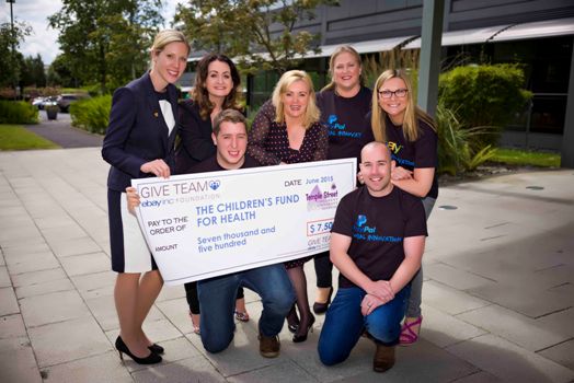 (L to R) Helena Morgan, Corporate Development Manager, Children’s Fund for Health, Eugene O’Reilly, eBay GIVE Team, Hazel Mitchell, Site Director, eBay, Louise Phelan, Vice President of Global Operations EMEA, PayPal, Gillian Geraghty, PayPal GIVE Team, Tommy Garvey, PayPal GIVE Team and Ciara Hughes, eBay GIVE Team.