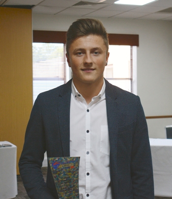 Nathan Aston, winner of the Roland DG Apprentice of the Year award 