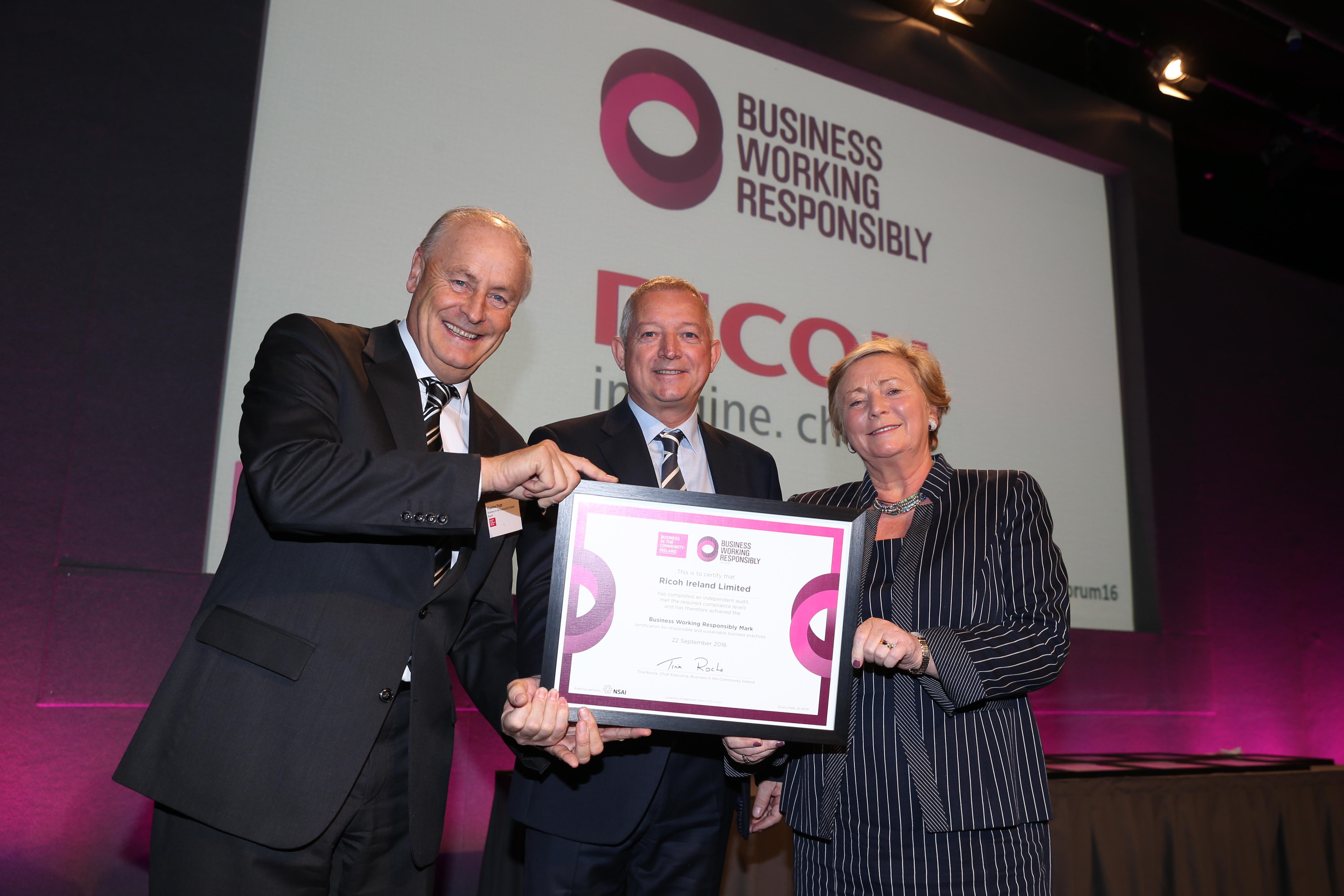 Ricoh Ireland Receives Business Working Responsibly Mark for a Second Time