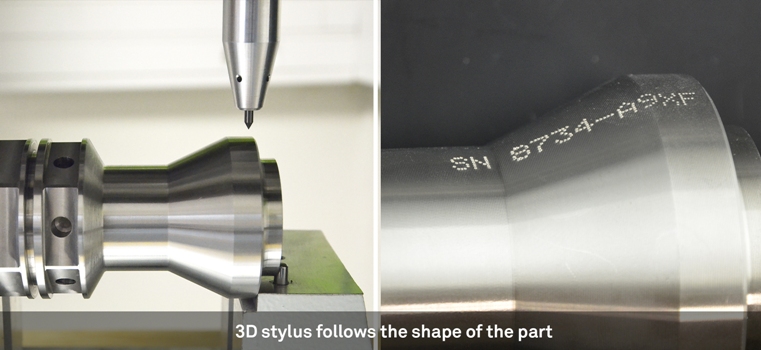 3D stylus follows the shape of the part