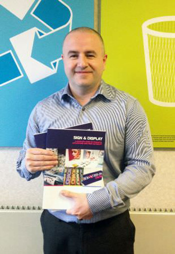 Michael Crook with new Antalis S and D brochure